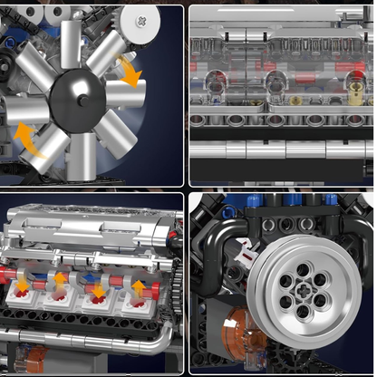 V8 Brick Engine Kit (535 Pieces)